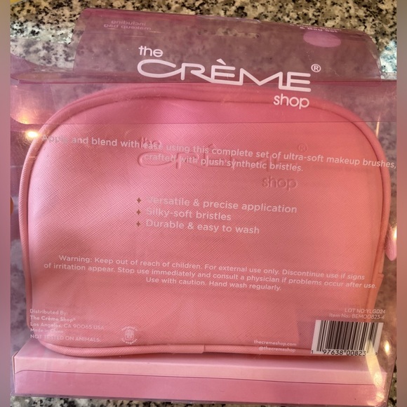 The Creme Shop Best Essentials Makeup Brush Complete Travel Set w Pink Pouch - Picture 7 of 7